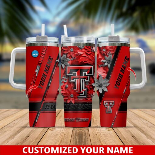 texas tech red raiders ncaa custom stanley quencher 40oz stainless steel tumbler with handle bntn7