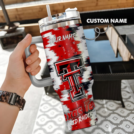 texas tech red raiders ncaa custom stanley quencher 40oz stainless steel tumbler with handle oqo38