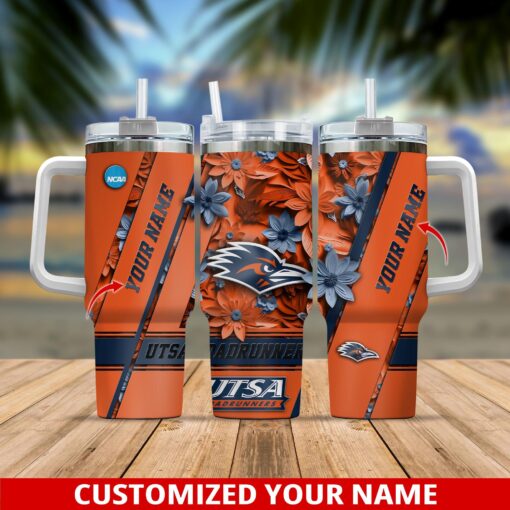 utsa roadrunners ncaa custom stanley quencher 40oz stainless steel tumbler with handle n79oh