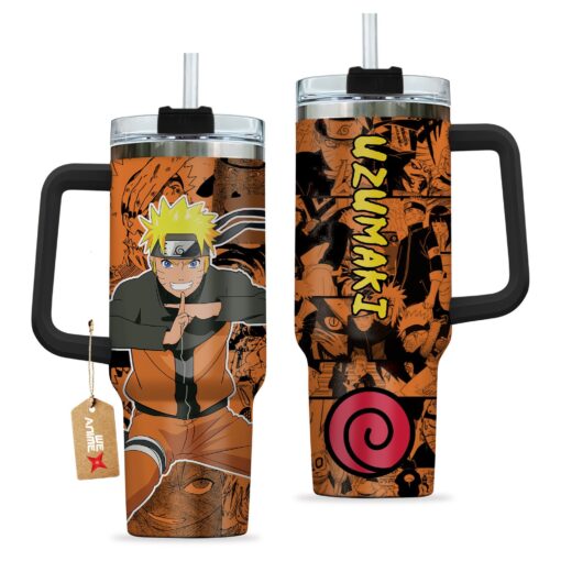 uzumaki naruto anime custom stanley quencher 40oz stainless steel tumbler with handle l7hl2