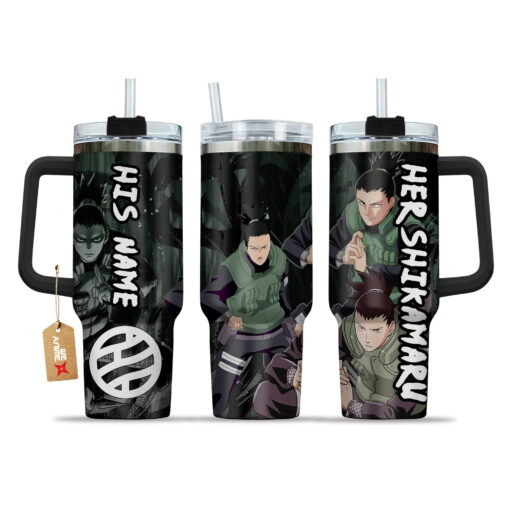 valentine her shikamaru nara naruto anime custom stanley quencher 40oz stainless steel tumbler with handle zgsd9