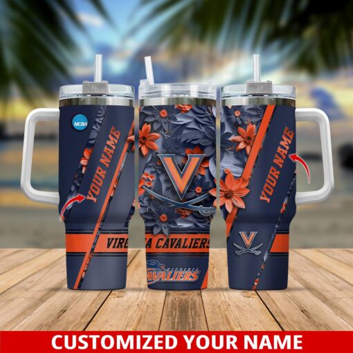 virginia cavaliers ncaa custom stanley quencher 40oz stainless steel tumbler with handle mz7ee