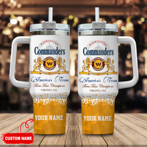 washington commanders nfl champions modelo custom stanley quencher 40oz stainless steel tumbler with handle shrln