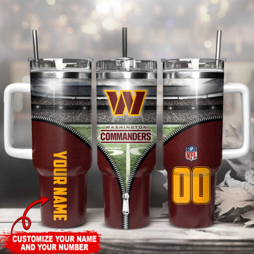 washington commanders nfl custom stanley quencher 40oz stainless steel tumbler with handle ps1gm