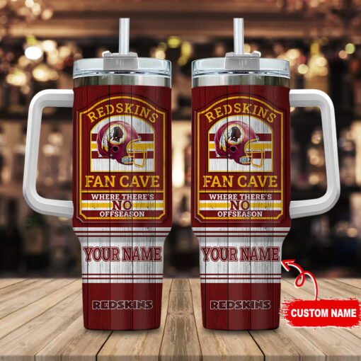 washington commanders nfl fan cave custom stanley quencher 40oz stainless steel tumbler with handle u3yvn