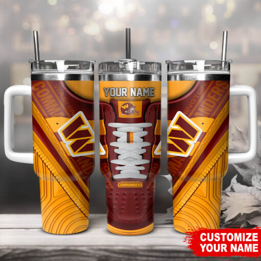 washington commanders nfl sneaker custom stanley quencher 40oz stainless steel tumbler with handle upyw2