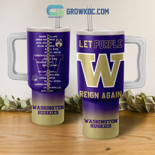 washington huskies ncaa custom stanley quencher 40oz stainless steel tumbler with handle ftofm