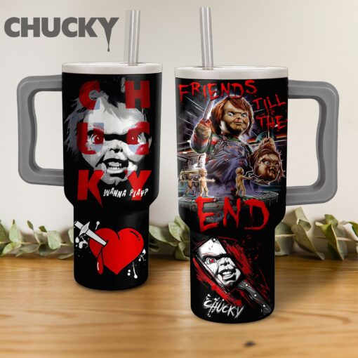 chucky tv series custom stanley quencher 40oz stainless steel grdrk