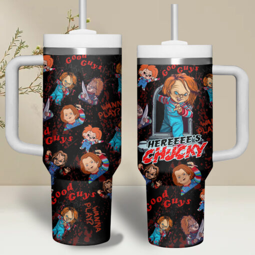 chucky tv series custom stanley quencher 40oz stainless steel