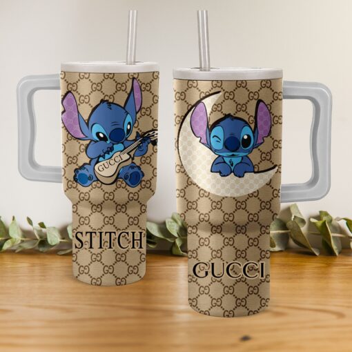 lilo stitch cartoon custom stanley quencher 40oz stainless steel