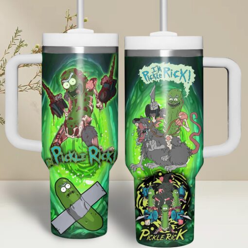 rick and morty tv series custom stanley quencher 40oz stainless steel wznqp