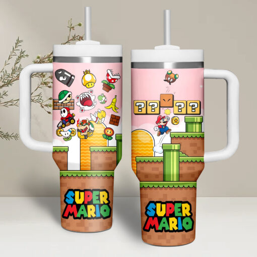 super mario games custom stanley quencher 40oz stainless steel m9nvu