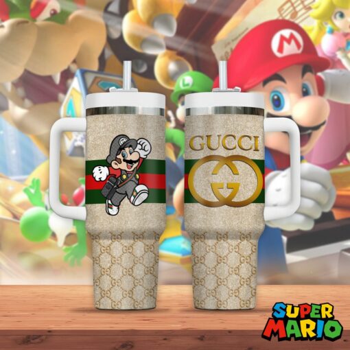 super mario games custom stanley quencher 40oz stainless steel