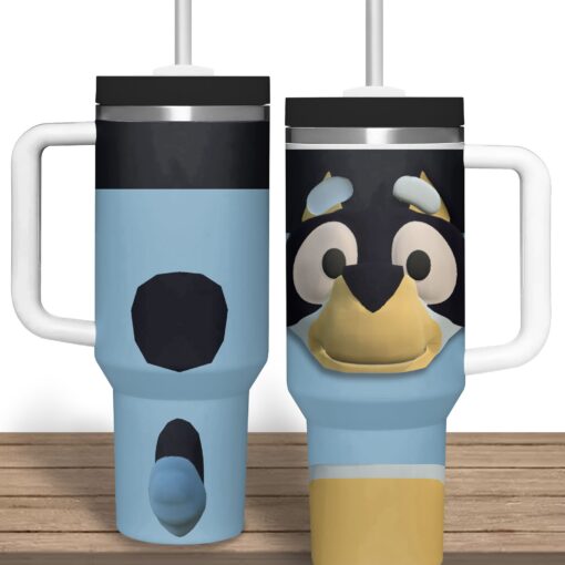 bluey cartoon custom stanley quencher 40oz stainless steel tumbler 5bn2h