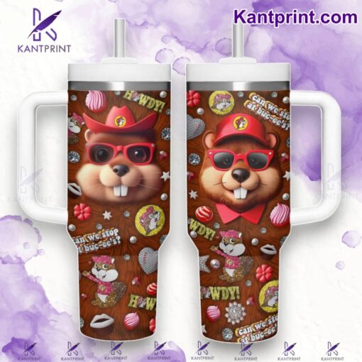 can we stop at buc ee cartoon custom stanley quencher 40oz stainless steel tumbler with handle cypsg