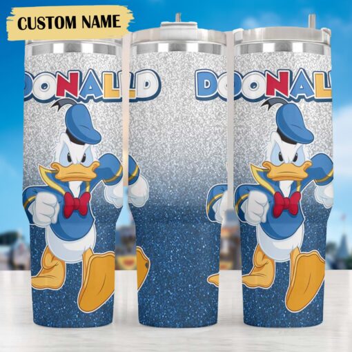 donald duck cartoon custom stanley quencher 40oz stainless steel tumbler lvkdq