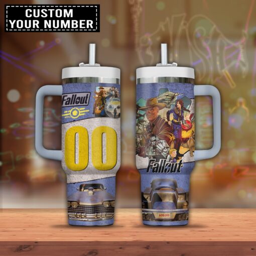 fallout games custom stanley quencher 40oz stainless steel tumbler