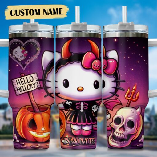 hello kitty cartoon custom stanley quencher 40oz stainless steel tumbler with handle 3rlkq