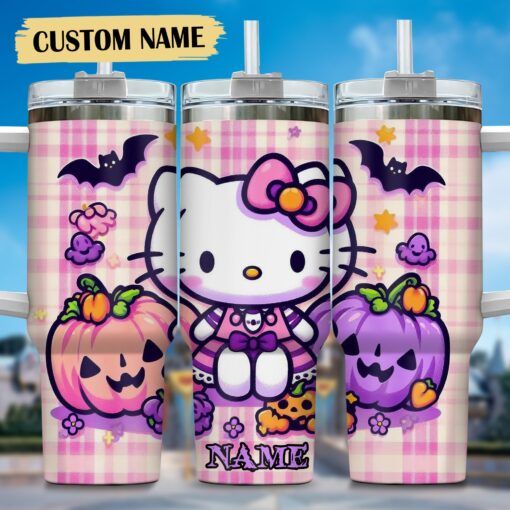 hello kitty cartoon custom stanley quencher 40oz stainless steel tumbler with handle v4ms6