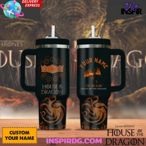 house of the dragon tv series custom stanley quencher 40oz stainless steel tumbler 5bacn