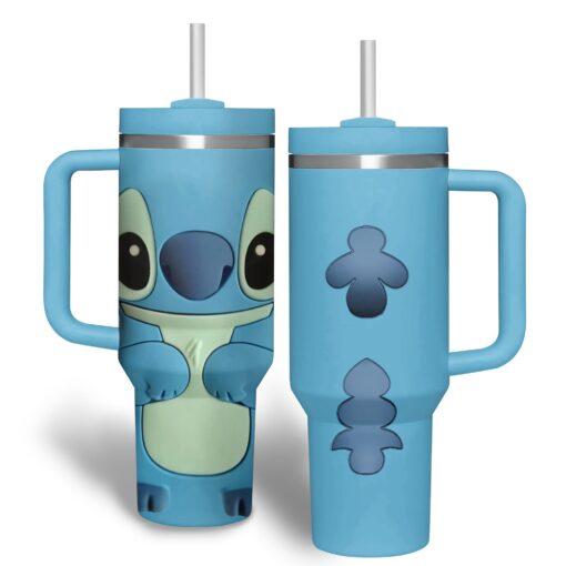 lilo stitch cartoon custom stanley quencher 40oz stainless steel tumbler cyz37