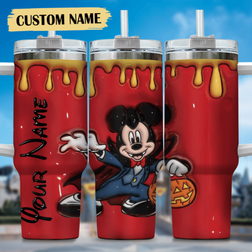 mickey cartoon custom stanley quencher 40oz stainless steel tumbler with handle efpgv