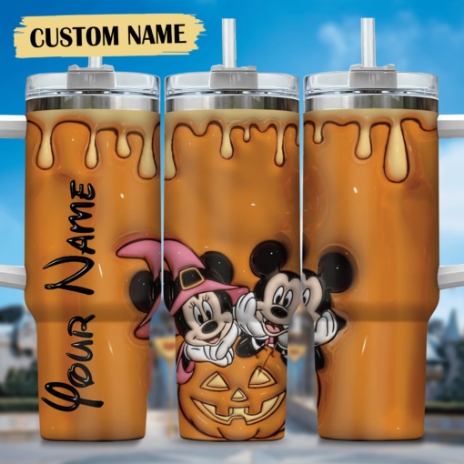 mickey cartoon custom stanley quencher 40oz stainless steel tumbler with handle pasps