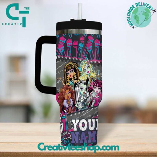 monster high cartoon custom stanley quencher 40oz stainless steel tumbler with handle rsoru