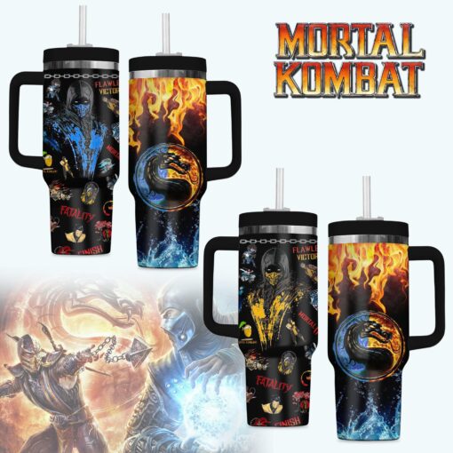 mortal kombat games custom stanley quencher 40oz stainless steel tumbler fflz6