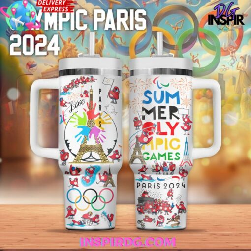 olympic paris 2024 summer games custom stanley quencher 40oz stainless steel tumbler