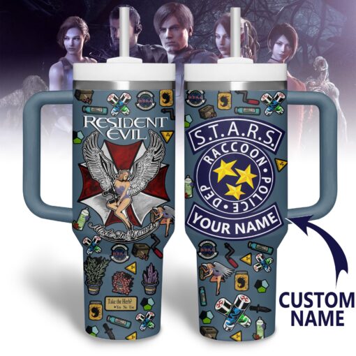 resident evil games custom stanley quencher 40oz stainless steel tumbler ssamf