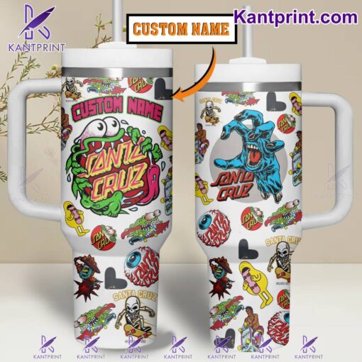 santa cruz cartoon custom stanley quencher 40oz stainless steel tumbler with handle w8pj5