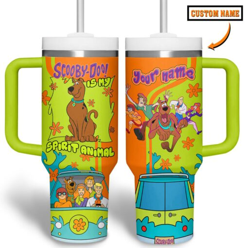 scooby doo cartoon custom stanley quencher 40oz stainless steel tumbler 9styi