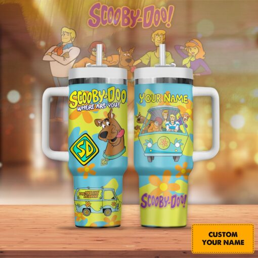 scooby doo cartoon custom stanley quencher 40oz stainless steel tumbler j51jj