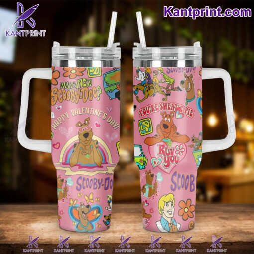 scooby doo cartoon custom stanley quencher 40oz stainless steel tumbler with handle 9v8g0