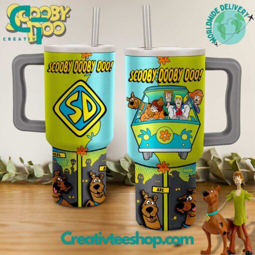 scooby doo cartoon custom stanley quencher 40oz stainless steel tumbler with handle b3fuh