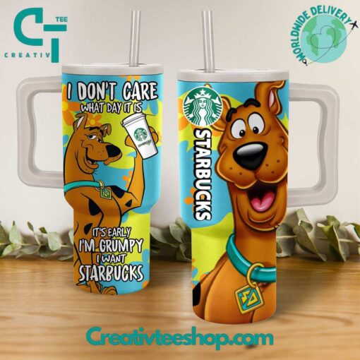 scooby doo x gucci cartoon custom stanley quencher 40oz stainless steel tumbler with handle ov2wa