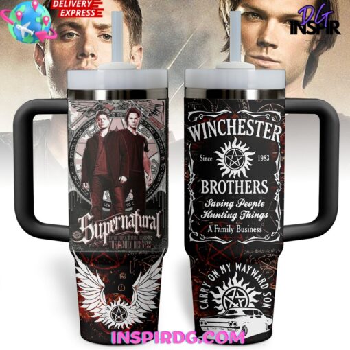 supernatural winchester brothers tv series custom stanley quencher 40oz stainless steel tumbler rd4bp