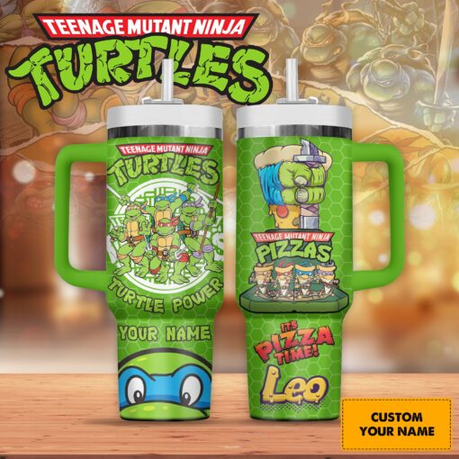 teenage mutant ninja turtles cartoon custom stanley quencher 40oz stainless steel tumbler hqqfs