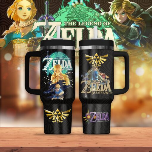 the legend of zelda games custom stanley quencher 40oz stainless steel tumbler bcspt