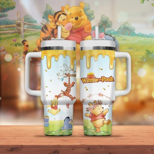 winnie the pooh cartoon custom stanley quencher 40oz stainless steel tumbler a9bhd