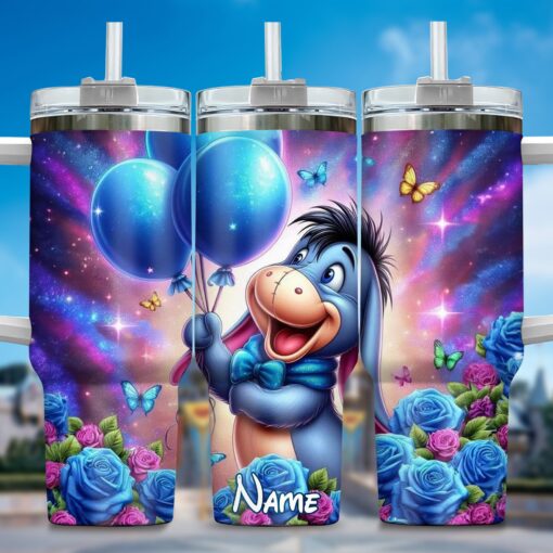 winnie the pooh cartoon custom stanley quencher 40oz stainless steel tumbler with handle bmisr