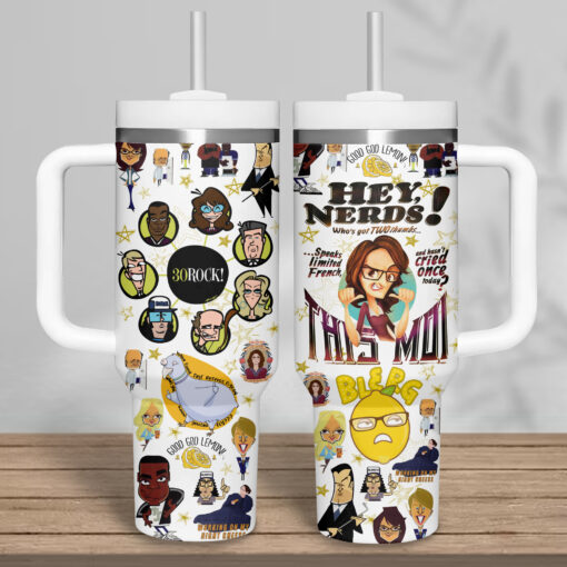 30 rock tv series custom stanley quencher 40oz stainless steel tumbler 1au3c