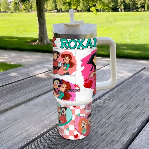 a goofy movie valentines gift disney cartoon custom stanley quencher 40oz stainless steel tumbler with handle tazp3