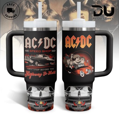 acdc music custom stanley quencher 40oz stainless steel tumbler with handle eodtf 1