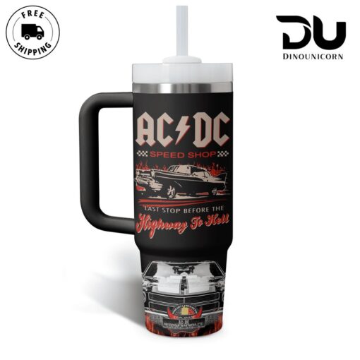 acdc music custom stanley quencher 40oz stainless steel tumbler with handle yfsht