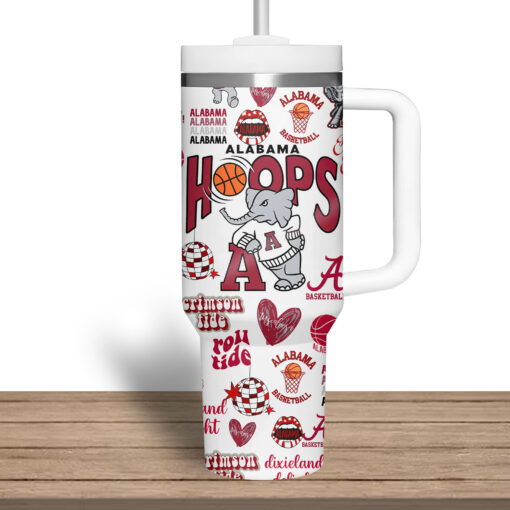 alabama crimson tide football ncaa custom stanley quencher 40oz stainless steel tumbler jemt6