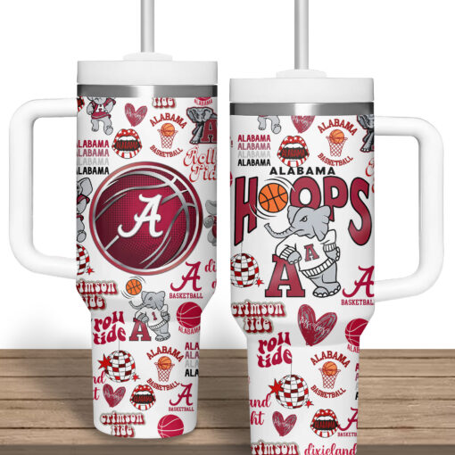 alabama crimson tide football ncaa custom stanley quencher 40oz stainless steel tumbler odhhy