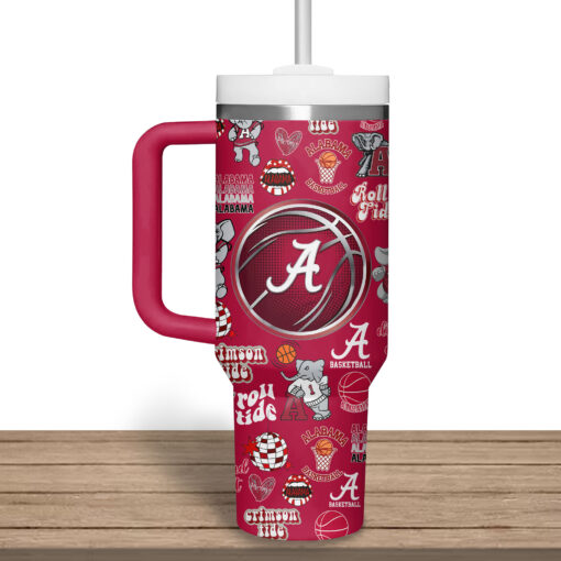 alabama crimson tide football ncaa custom stanley quencher 40oz stainless steel tumbler t7tf5