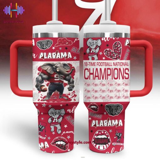 alabama crimson tide football ncaa custom stanley quencher 40oz stainless steel tumbler with handle ewc5g 2